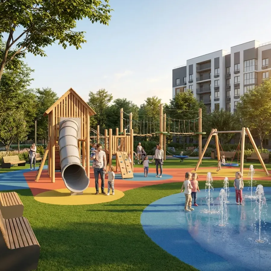 Indoor and Outdoor Kids Play Area at Bab Al Qasr Garden Residences 65.