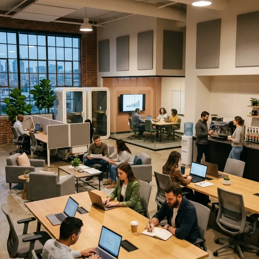 Coworking Zone at Hudayriyat Golf Estates.