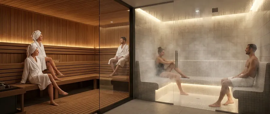 Steam & Sauna Room at Fahid Beach Residences.