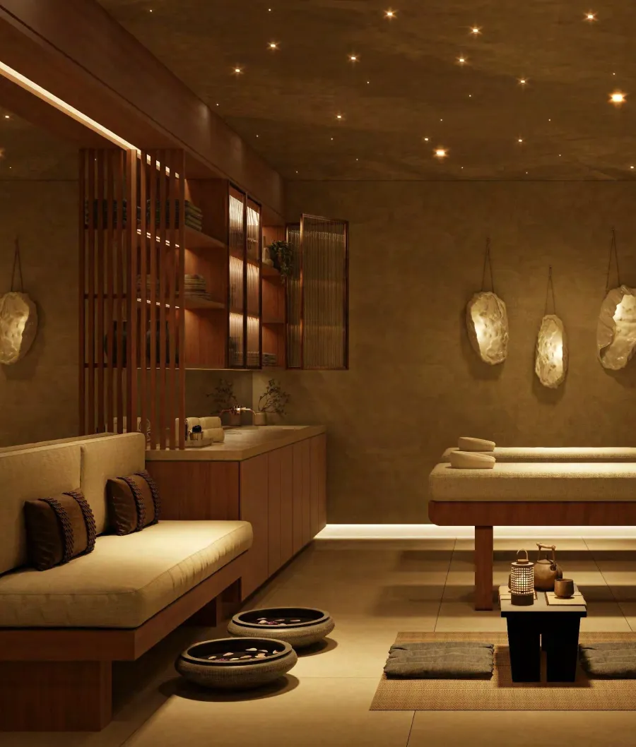 Spa & Steam Room at Nobu Residences Abu Dhabi.