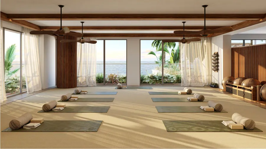 State-of-the-art Gym at Nobu Residences Abu Dhabi.