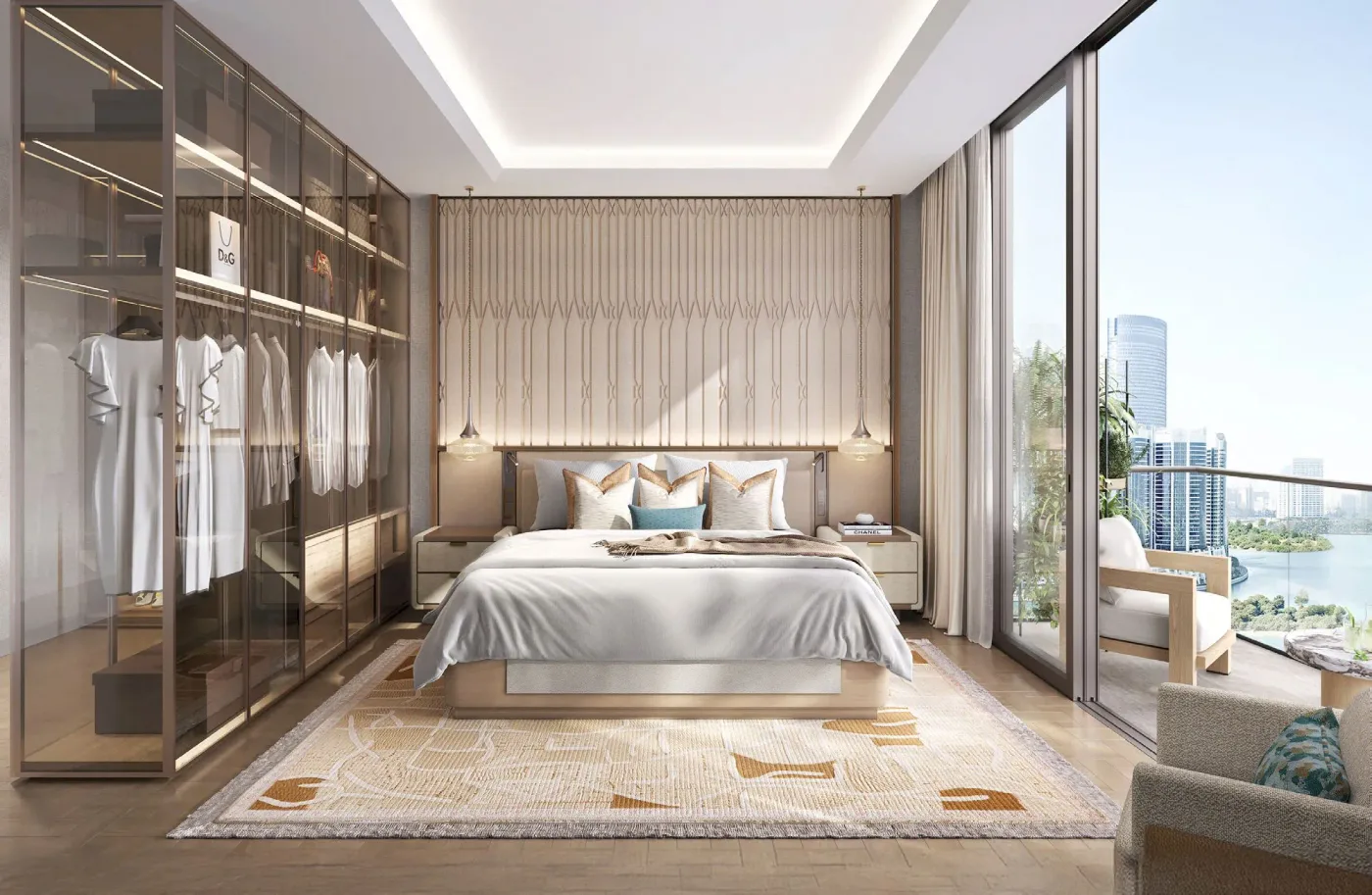 Interior render at Rixos Al Reem Residences.