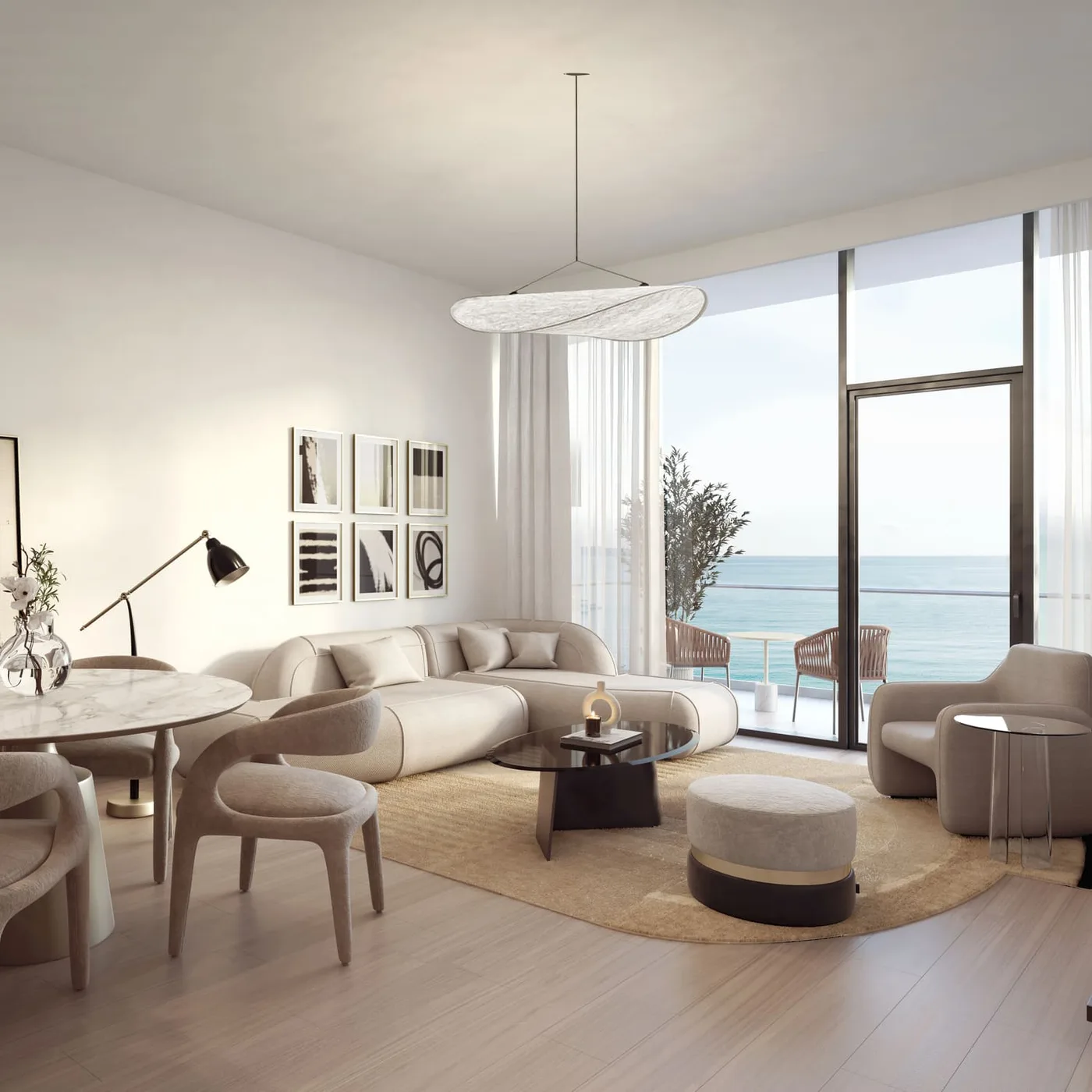 Interior render at Quattro Del Mar.