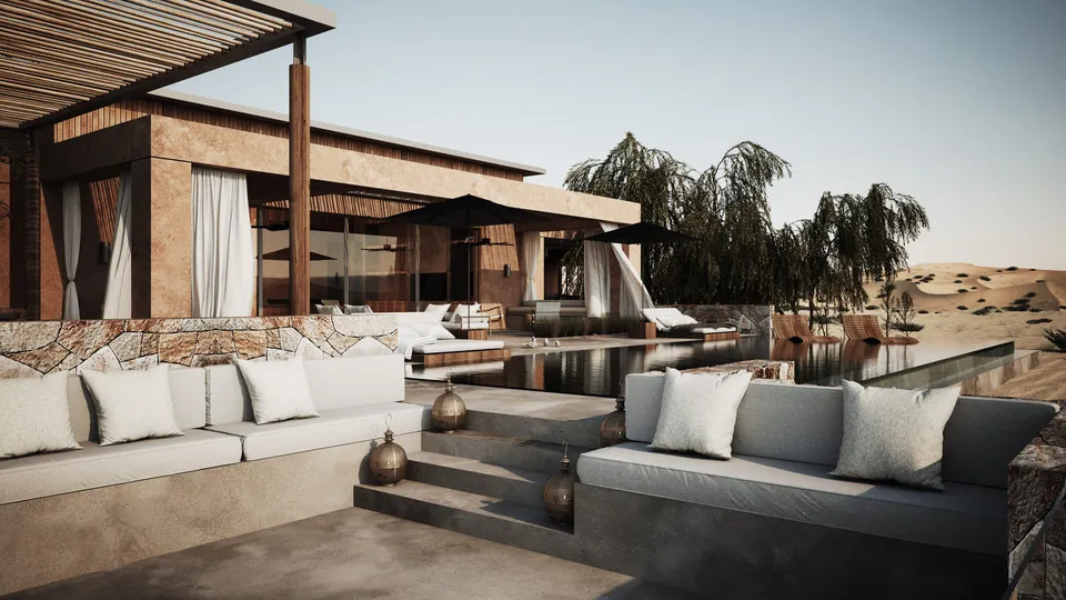 The Ritz Carlton Al Wadi Desert Resort, Al Wadi desert, Ras Al Khaimah · render 3