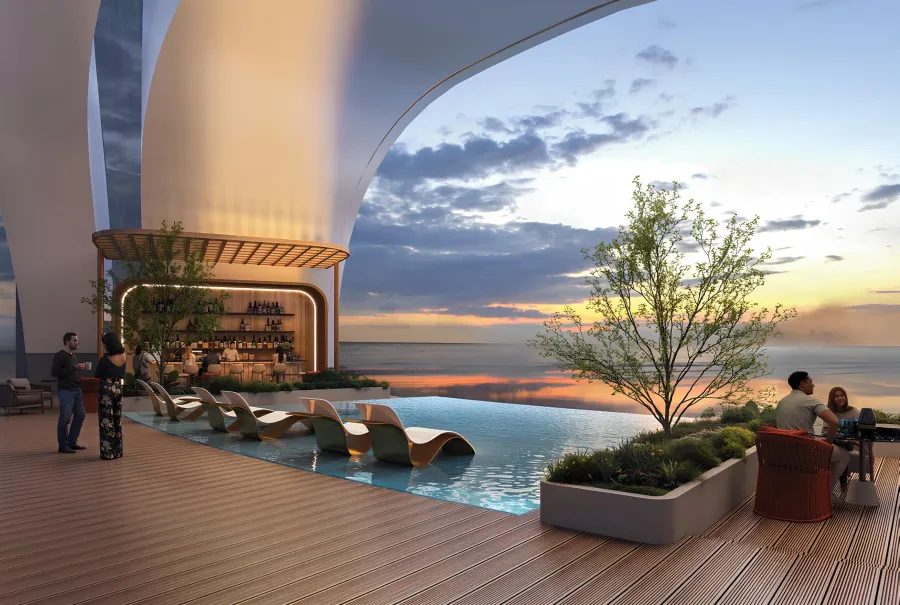 Rooftop Pool Bar at Radisson Blu Hotel & Residences.