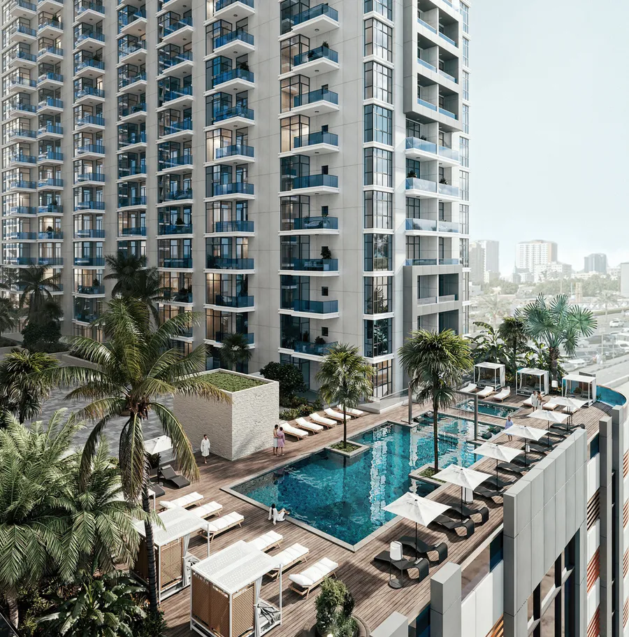 Shared Pool at Ajman Creek Towers.