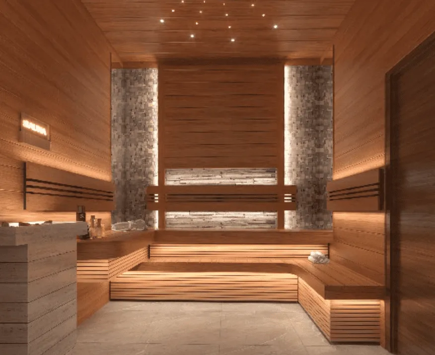Sauna at Ocean Tower.