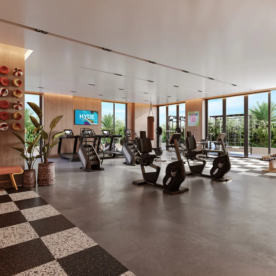 Indoor Gym at Hyde Residences.