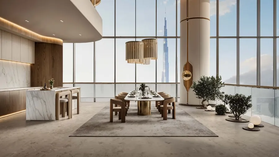 Private Dining Area at DWTN Residences.