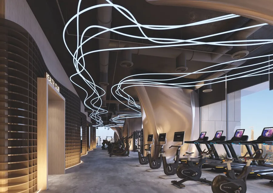 Gym at Tiger Sky Tower.
