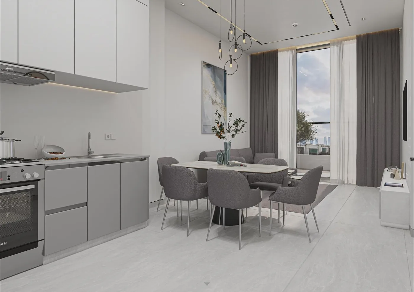 Interior render at Ethan.