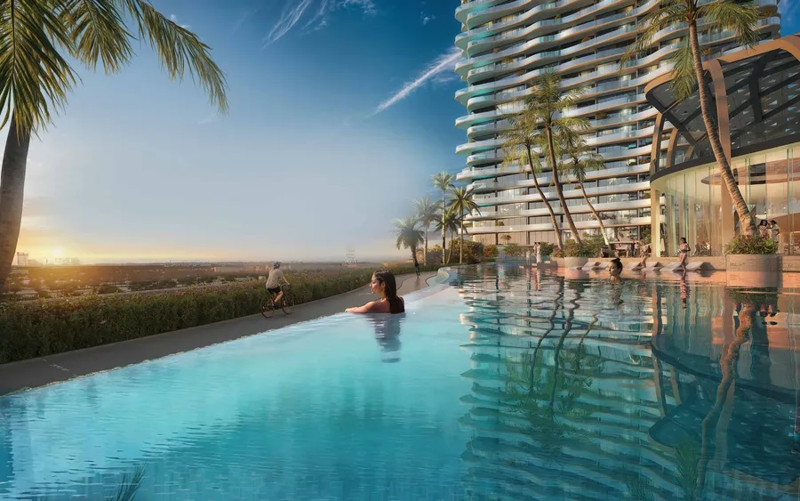 Infinity Pool With Beach at Laguna Residence.