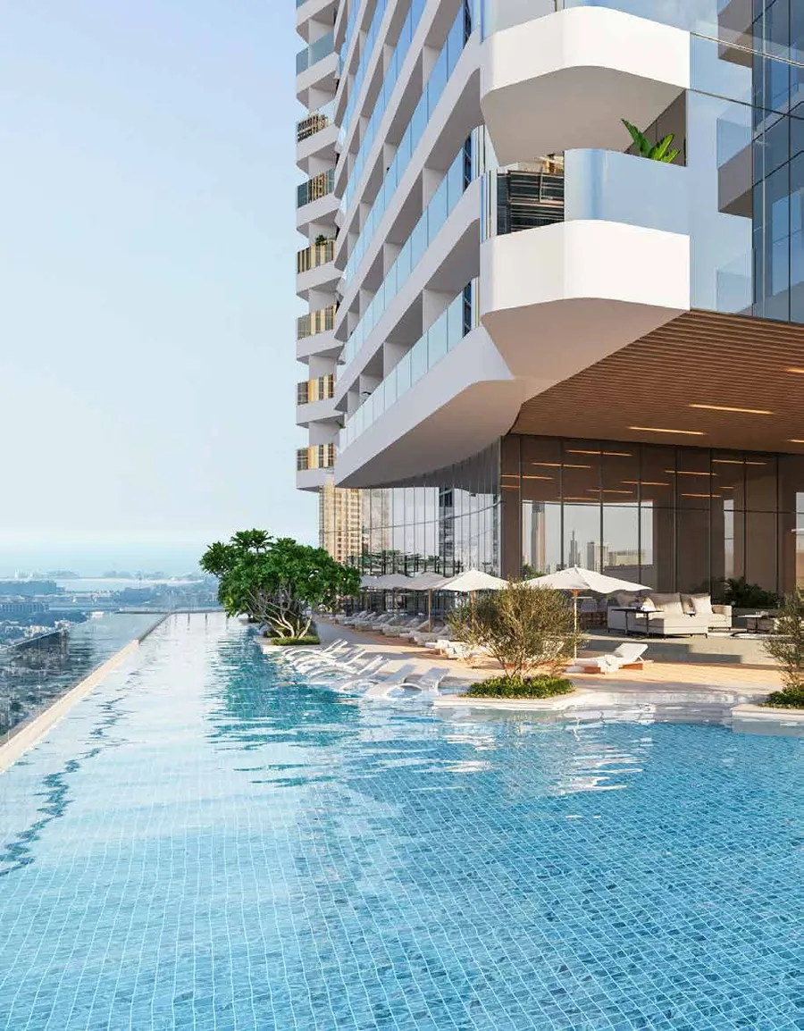 Infinity Pools With 270° Views Of The Dubai Skyline at Al Habtoor Tower.