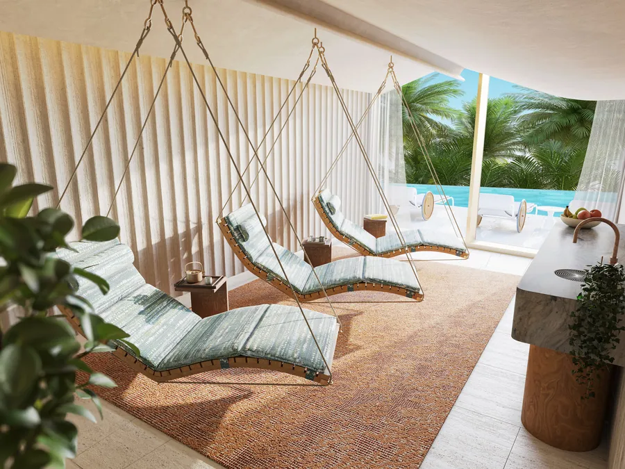 Relaxation Lounge at Six Senses Residence.
