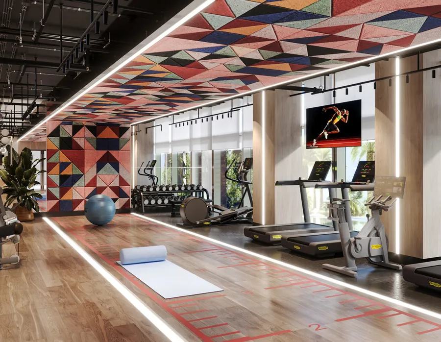 Gym at DoubleTree by Hilton.