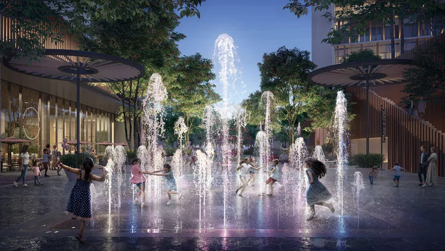 Water Fountains  at Park Five.