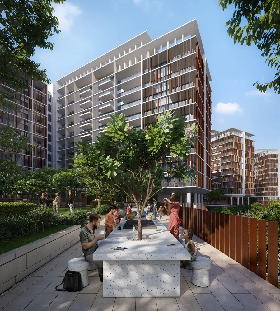 Outdoor Coworking Spaces at Park Five.