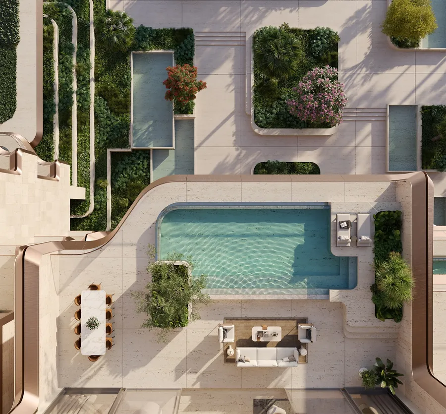 Swimming Pool at The Alba Residences by Omniyat.