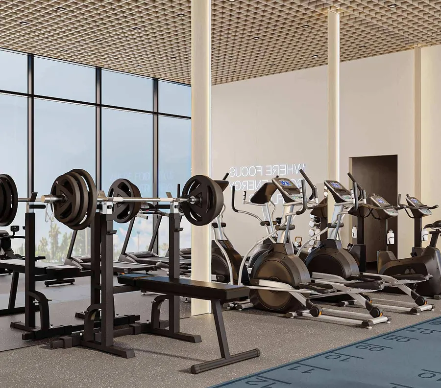 Fully Equipped Gym at Cove Grand.