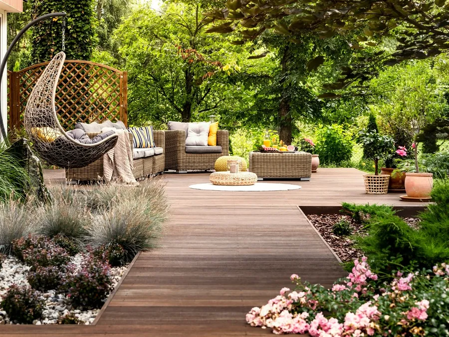 Relaxing Gardens at Nikki Beach Residences.