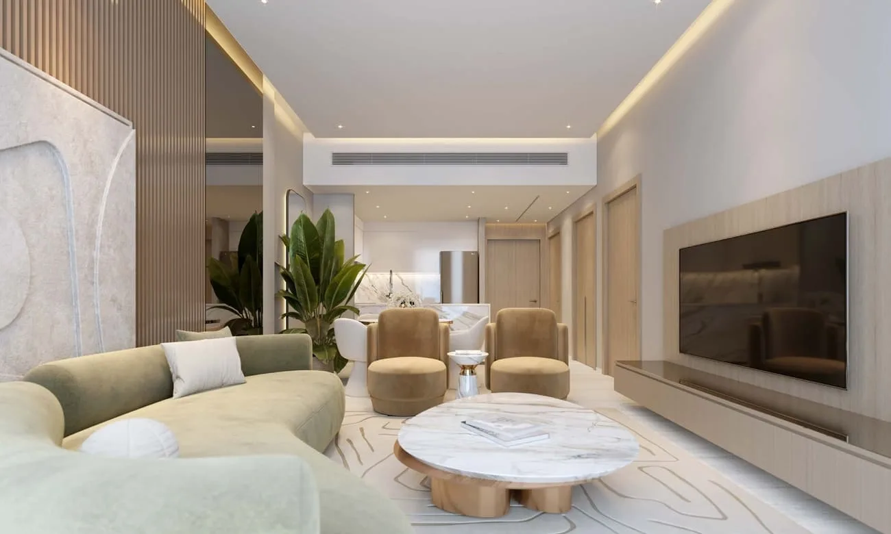 Interior render at Ananda Residences.