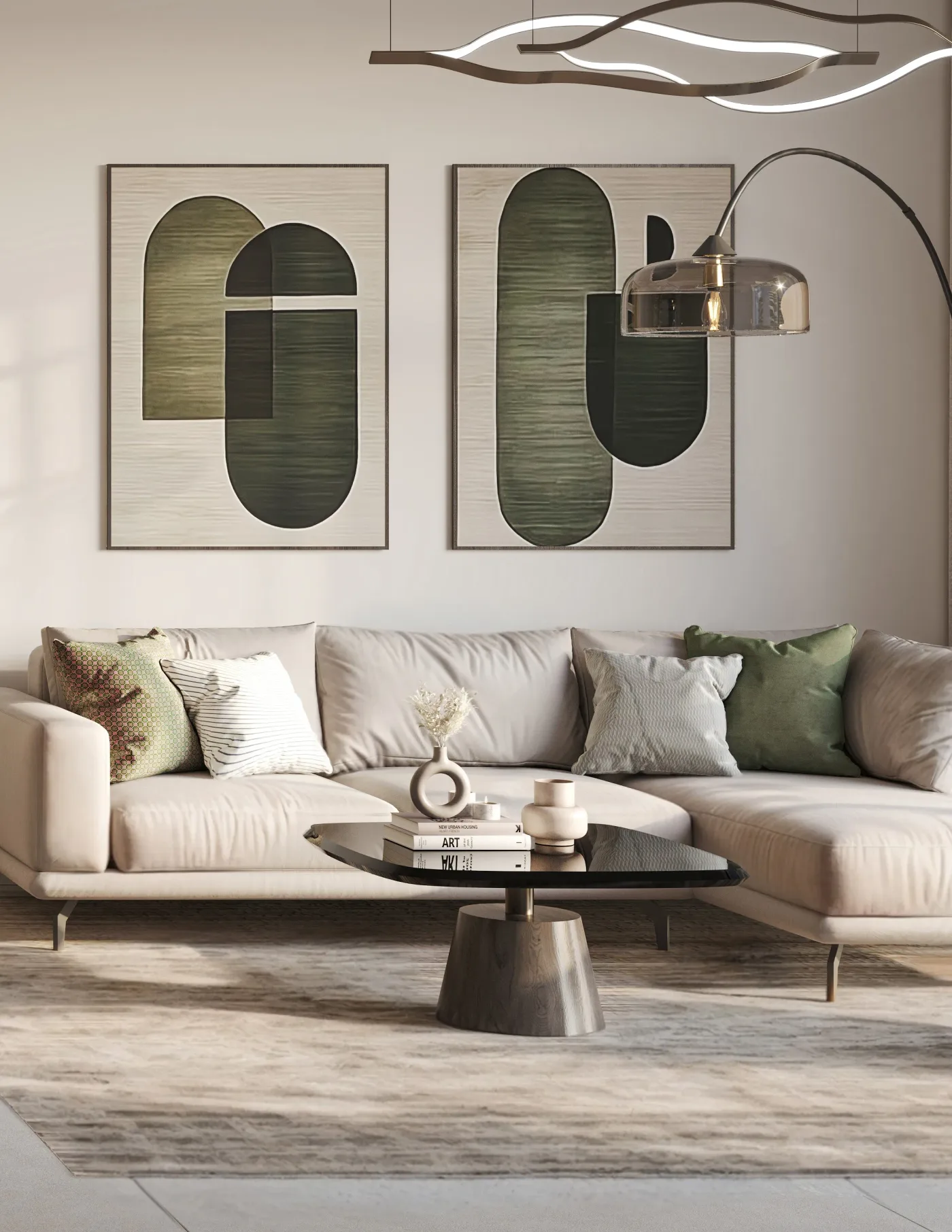 Interior render at The Wilds Residences.
