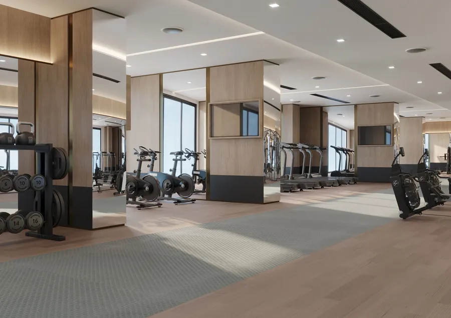 Gym at Volga Tower.