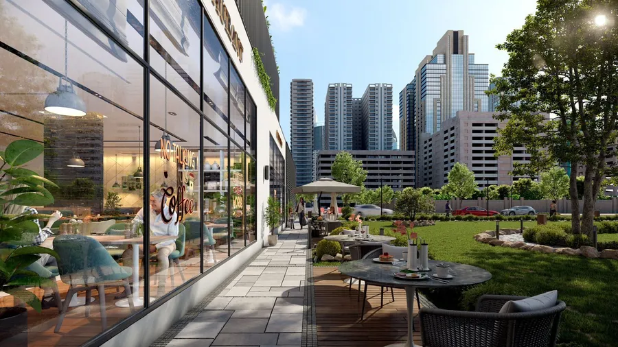 Retail Areas at Alba Tower.