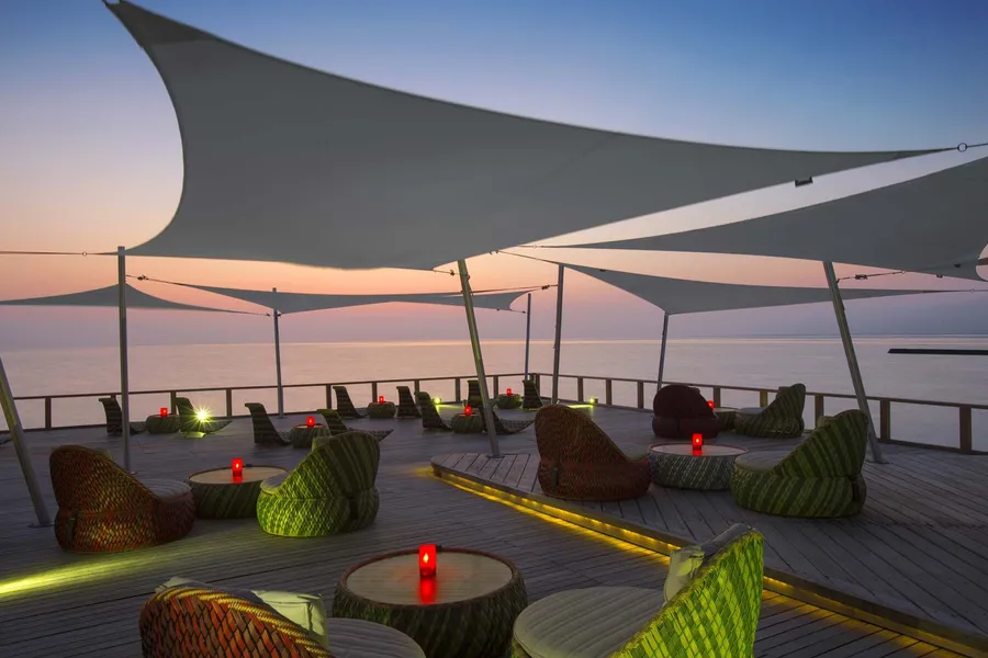 Shaded Seating Areas at Alba Tower.