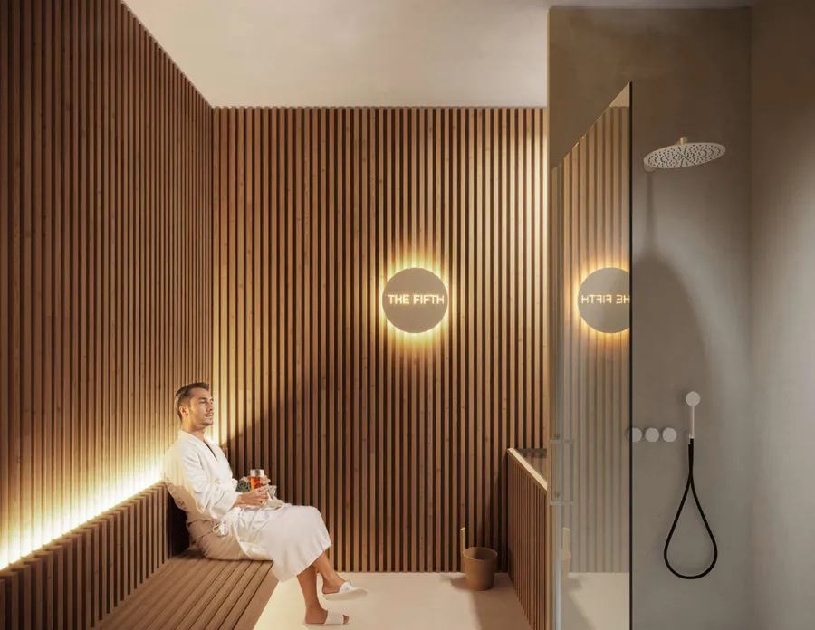 Sauna & Steam Room at The F1FTH Tower.