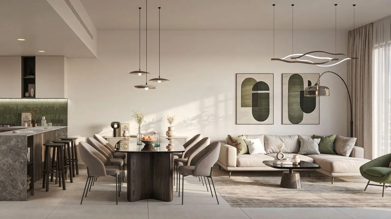 Interior render at Verdes by Haven.