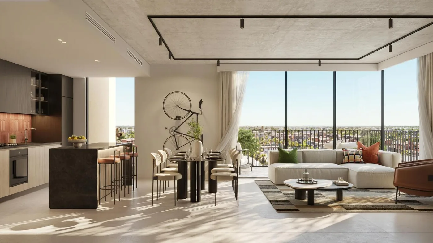 Interior render at Rise by Athlon.