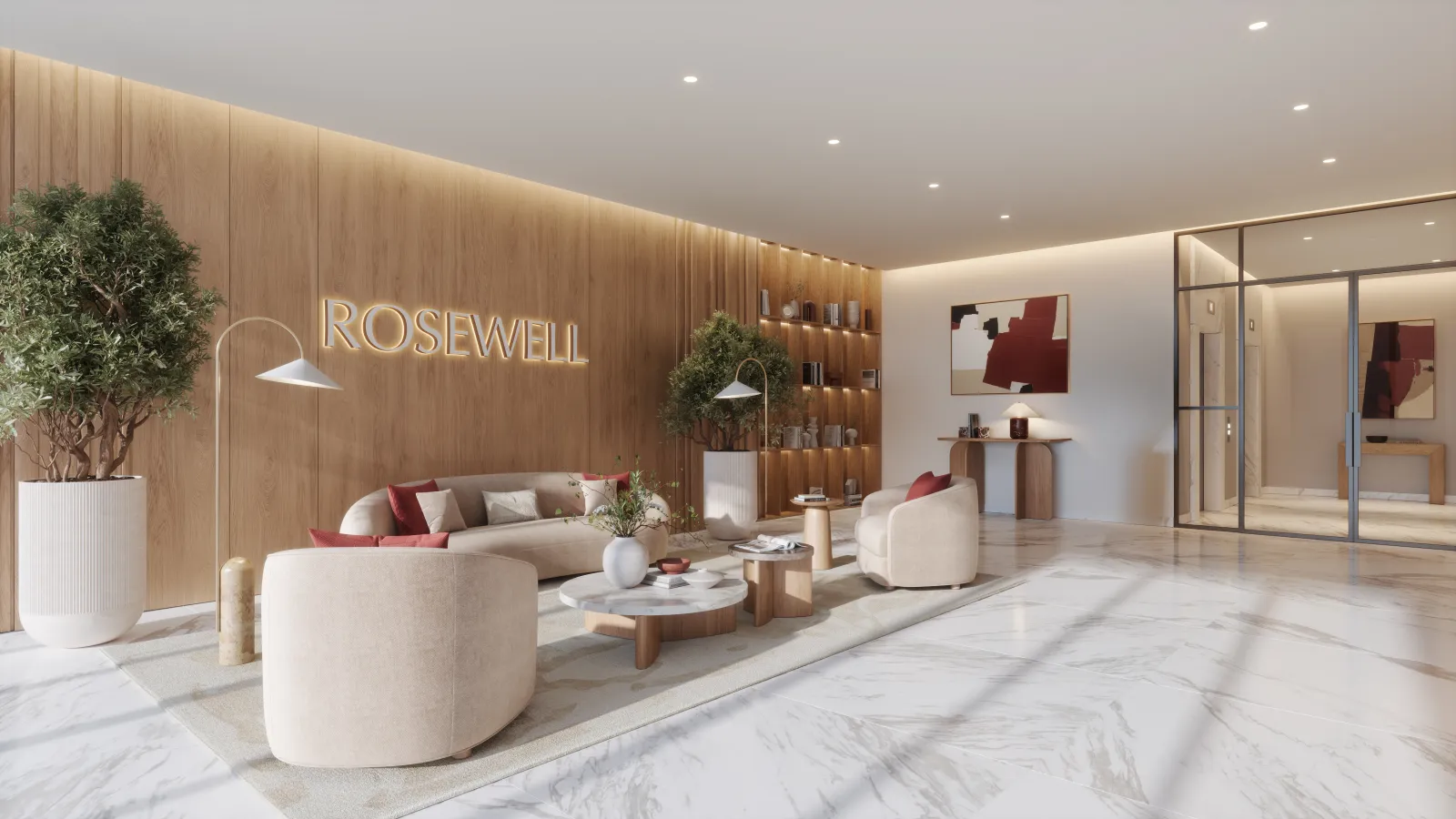 Rosewell, Town Square · render 4