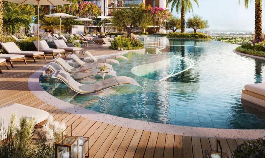 Sun Loungers Area at Eltiera Views.