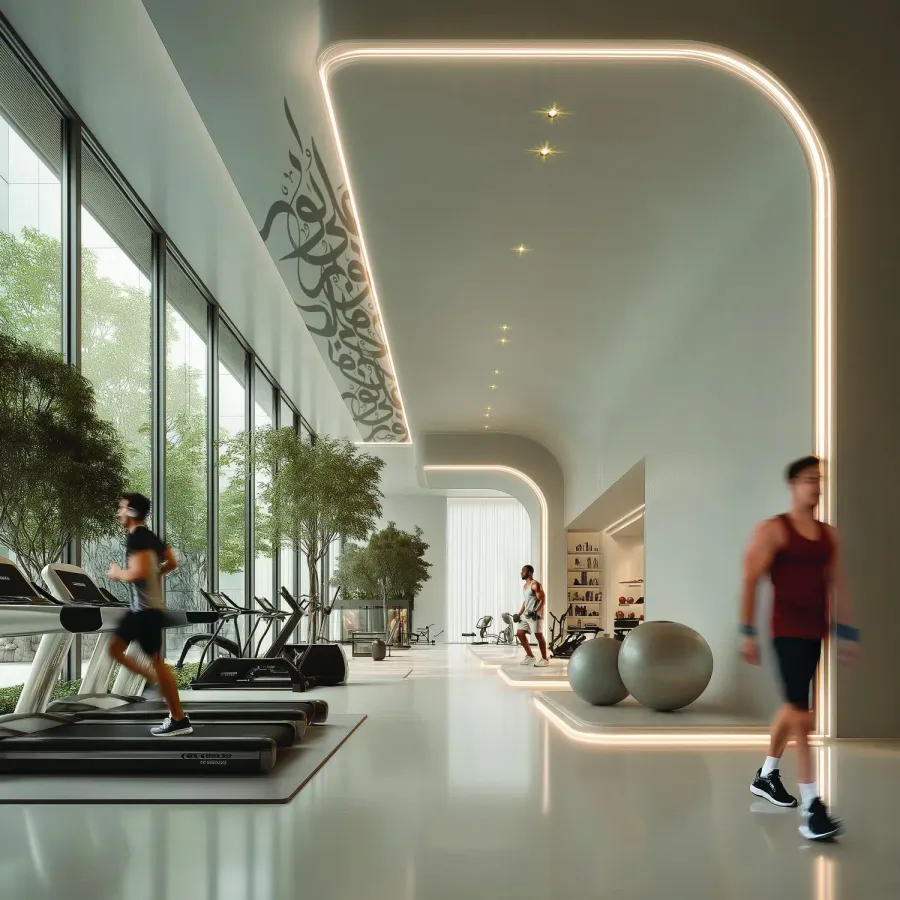 Gym at Al Ghaf Tower.