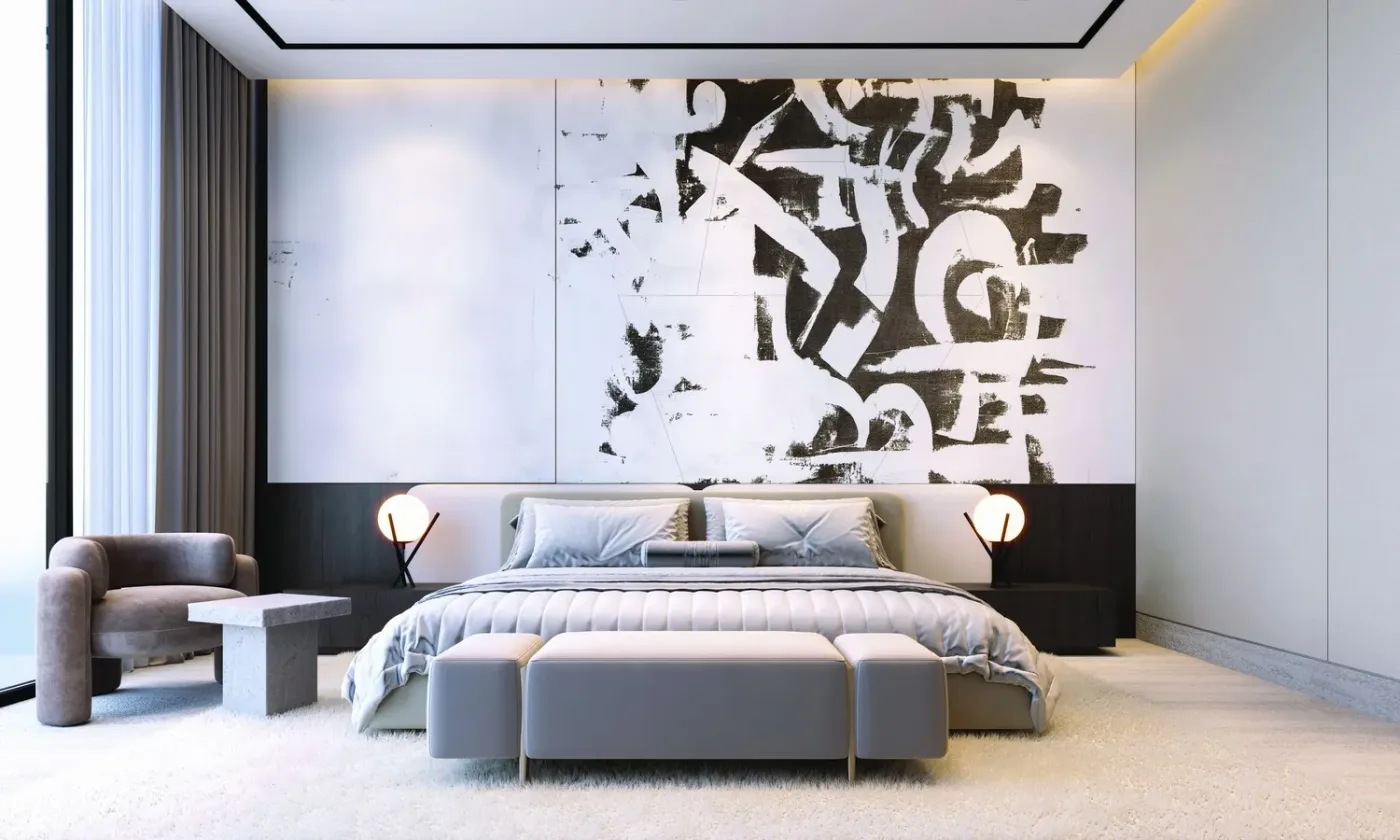 Interior render at Al Ghaf Tower.