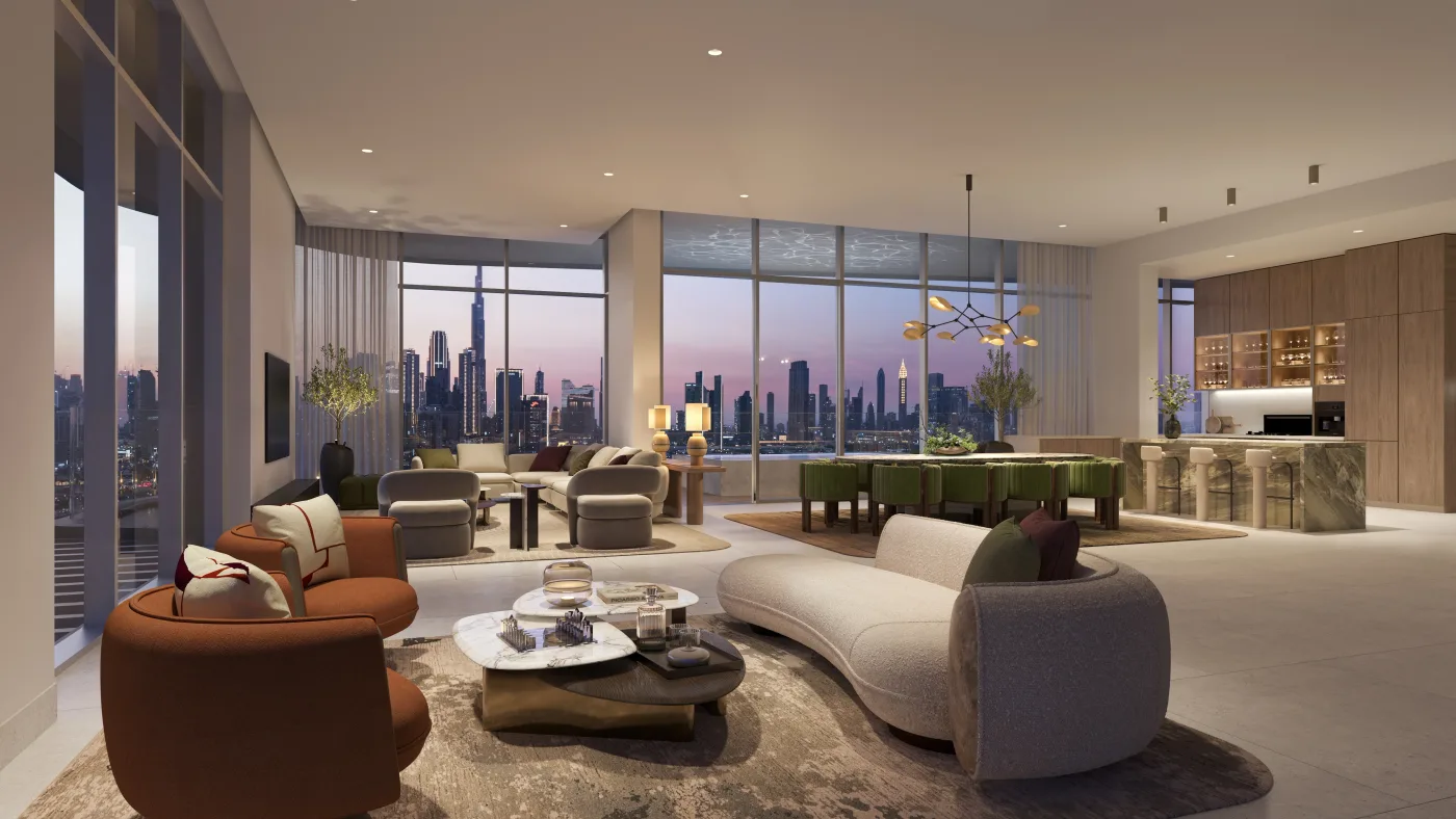 Interior render at Artistry One Residences.