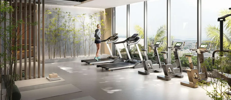 Gym at V1VID Tower.