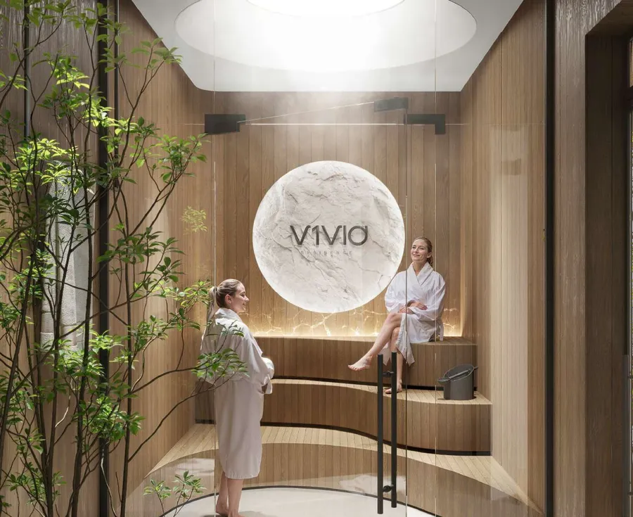 Sauna at V1VID Tower.