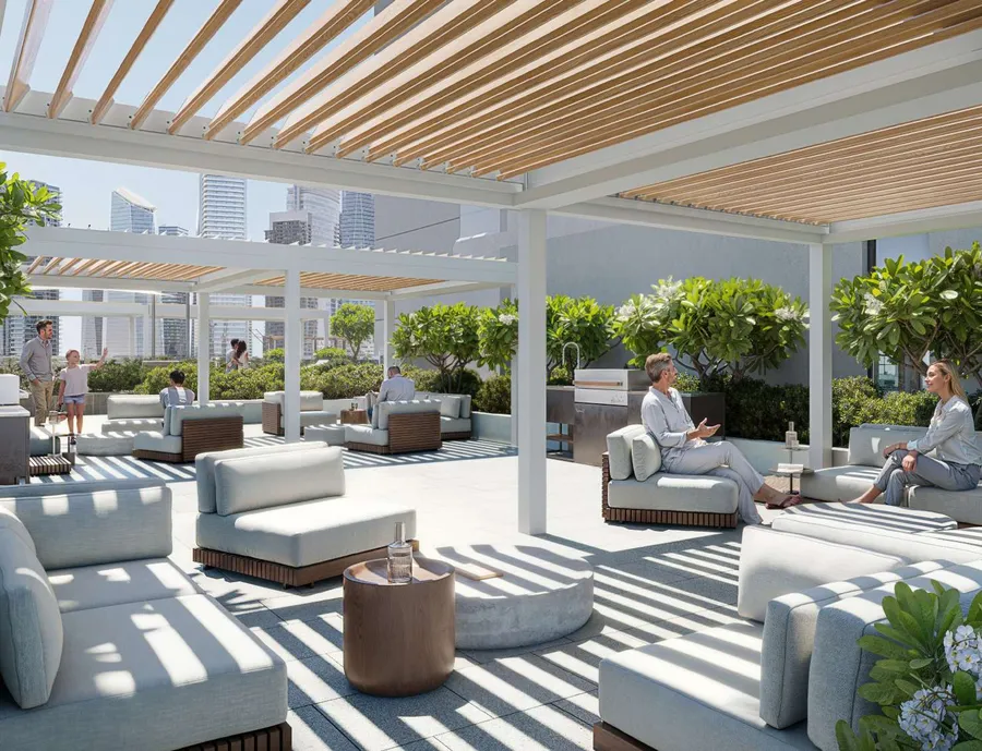 Bbq & Lounge Area at V1VID Tower.