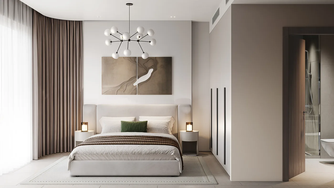 Interior render at V1VID Tower.