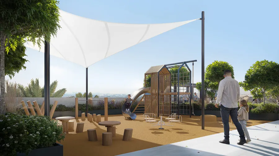 Outdoor Kids Play Area at ESSENL1FE Residence.