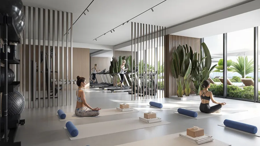 Gym at TETR1S Tower.