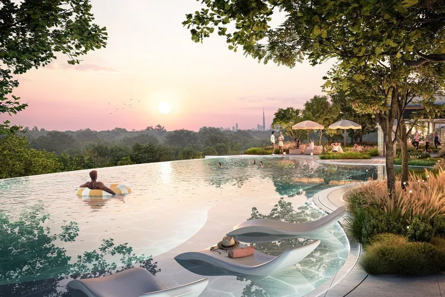 Infinity Pool at Ghaf Woods Distrikt.