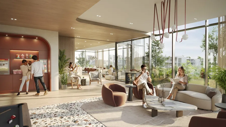 Clubhouse at Ghaf Woods Distrikt.
