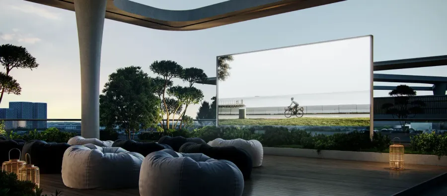 Rooftop Open Cinema at Enre Residence by Imtiaz.