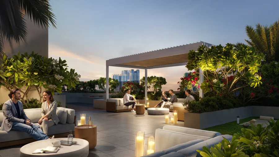 Outdoor Lounge at AUREL1A Residence.