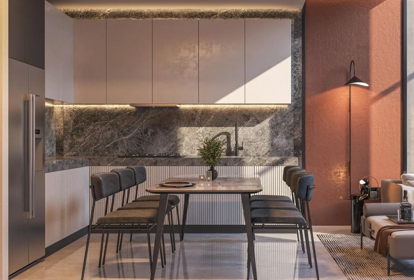 Interior render at Verdana VIII.