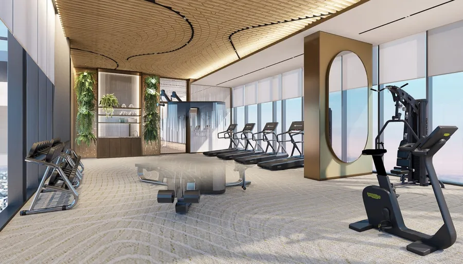 Skyfit Gym at 15 Cascade Featured by Versace Ceramics.