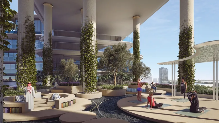 Zen Yoga Deck at 15 Cascade Featured by Versace Ceramics.